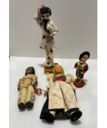 India, Norway, or Holland, Roma and China National Costume Dolls 4pc lot - €9,75 EUR
