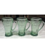 VINTAGE COCA-COLA HEAVY GREEN GLASS MUG WITH HANDLE 6.25&quot; By Libbey - $32.07 CAD