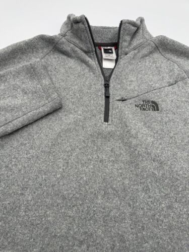The North Face Gordon Lyons 1/4 Zip Fleece Sweater Men’s Size Lg Heather Gray - £19.43 GBP