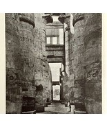 1942 Egypt Great Hypostyle Hall Karnak Historical Print Antique Ephemera... - $19.99