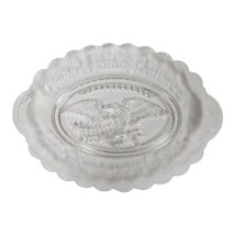 United States 1776-1976 Bicentennial 9&quot; American Eagle Patriotic Glass Plate - £25.27 GBP