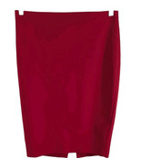 Express Pencil Skirt Red Womens Size 10 Back Zip Slit Long - $36.14