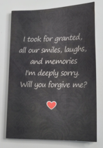 WILL YOU FORGIVE ME? I&#39;m Sorry Gift Blank Lined Composition Notebook Jou... - £6.93 GBP