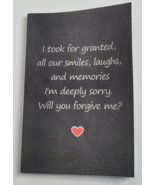 WILL YOU FORGIVE ME? I&#39;m Sorry Gift Blank Lined Composition Notebook Jou... - $8.99