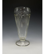 Jeanette Clear Glass Tumbler Ribbed Footed Ice Soda Sundae Shake Cup Res... - $27.61 CAD