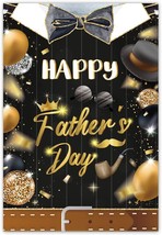 Black Gold Happy Father’s Day Garden Flag 3x5ft Banner Polyester Garden Flag  - £12.54 GBP