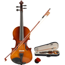 New 1/8 Acoustic Violin Case Bow Rosin Natural - $79.99