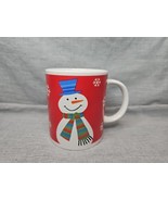 Red Snowman Christmas Snowflake Holiday Season Mug, 10 Fl Oz Microwave Safe - $6.99