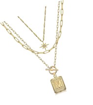 Layered Initial Necklaces for Women Trendy, 14K - £46.22 GBP