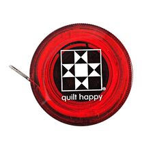 Quilt Happy Tape Measure Red - $3.95