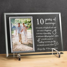 10 Year Anniversary for Her or Him Gifts, 10Th Wedding Anniversary Pictu... - £37.44 GBP