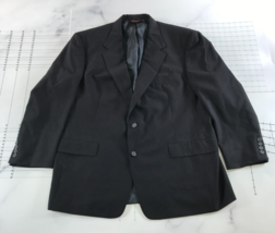Vintage Hart Schaffner &amp; Marx Sport Mantel Herren 46R Dunkel Marineblau Mit - $39.58