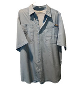 Columbia PFG Omni Shade Vented Fishing Shirt Blue Short Sleeves Men’s Large - $18.76 CAD