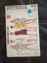 4818 BUTTERICK 1960&#39;s Misses Semi Fitted Dress Sewing Pattern Size 16 UC FF - $23.74