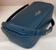 NWB Kate Spade Smoosh Dark Green / Blue Leather Crossbody K6047 $379 Gift Bag FS - £106.80 GBP