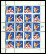 American Sign Language Sheet of Twenty 29 Cent Postage Stamps Scott 2783-84 - £9.55 GBP