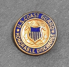 USCG Coast Guard Honorable Discharge Small Lapel or Tie Pin 5/8 inch - $11.76