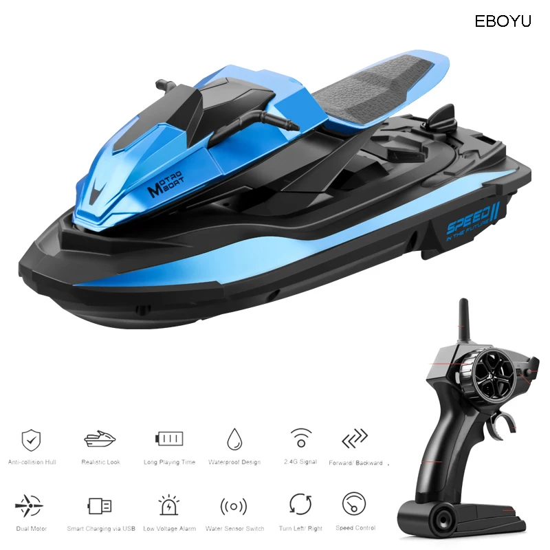 Jjrc s9 rc boat 2 4ghz 1 14 seeker remote control racing boat motorcycle double motor thumb200