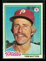 Vintage 1978 TOPPS Baseball Trading Card #568 TOM HUTTON Philadelphia Phillies - £6.71 GBP