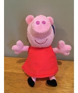 Fiesta Peppa Pig Plush 8&quot; Red Dress 2003 Stuffed Toy - $21.65 CAD