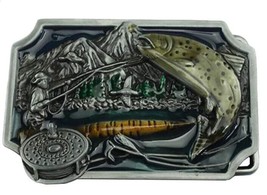 Fishing Belt Buckle Metal BU48 - £7.77 GBP
