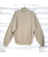 Pronto-Uomo Sweater Men’s XXL Beige Mock Turtleneck Silk Blend Long Slee... - £18.48 GBP