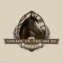 Quarter Horse T-shirt S Small American Treasure Unisex NWT Cotton Equestrian - £17.84 GBP