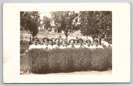 RPPC 10 Edwardian Women Behind the Bushes c1910 Real Photo Postcard G22 - £15.94 GBP