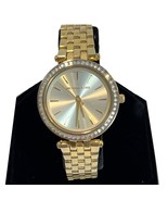 Michael Kors Mini Darci Watch Gold-Tone Glitz Stainless Steel Analog Cry... - $153.18 CAD
