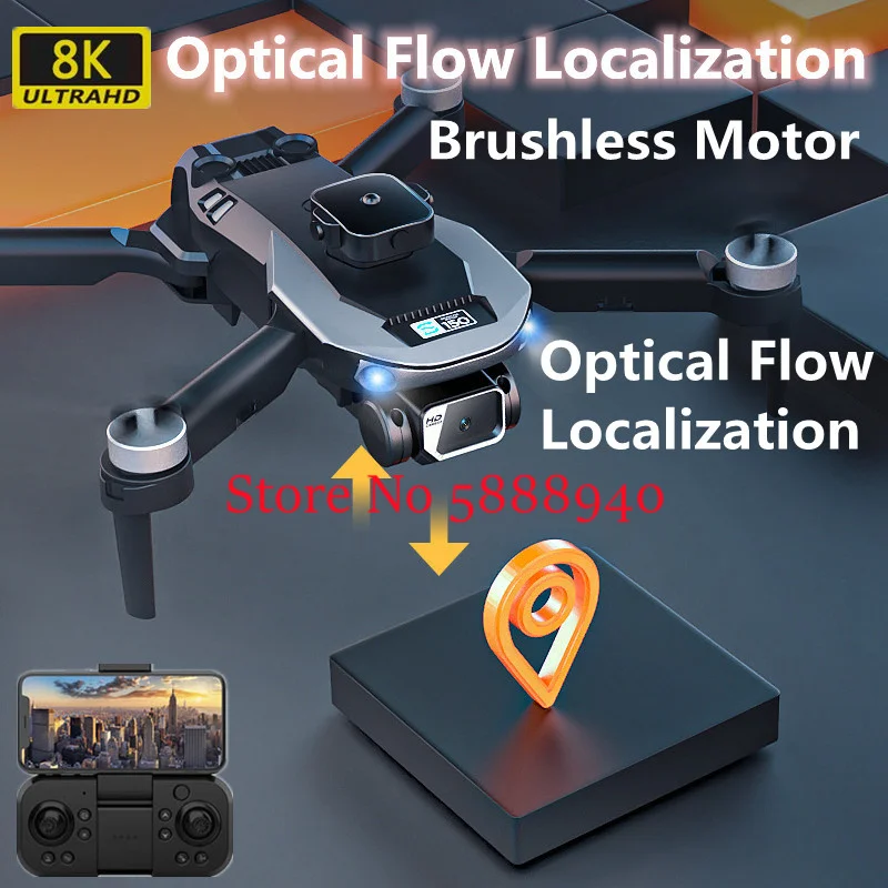 8K ESC Dual Camera Brushless Motor Remote Control Drone 360° Avoiding Obstacles - £52.87 GBP+