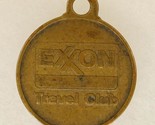 Vintage Gas &amp; Oil Advertising Metal EXXON Brass Key Fob Travel Club Toke... - £10.10 GBP