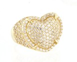 Heart Unisex Cluster ring 14kt Yellow Gold 355760 - £558.64 GBP