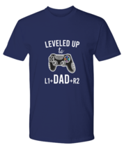 Dad T Shirt Leveled Up Dad Navy-P-Tee - £17.01 GBP