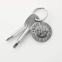 What Happens at Camp Stays at Camp Personalized Keychain Screwdriver - £31.52 GBP