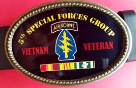 Vietnam Veteran 5th SPECIAL FORCES GROUP Epoxy Belt Buckle - NEW - £13.92 GBP