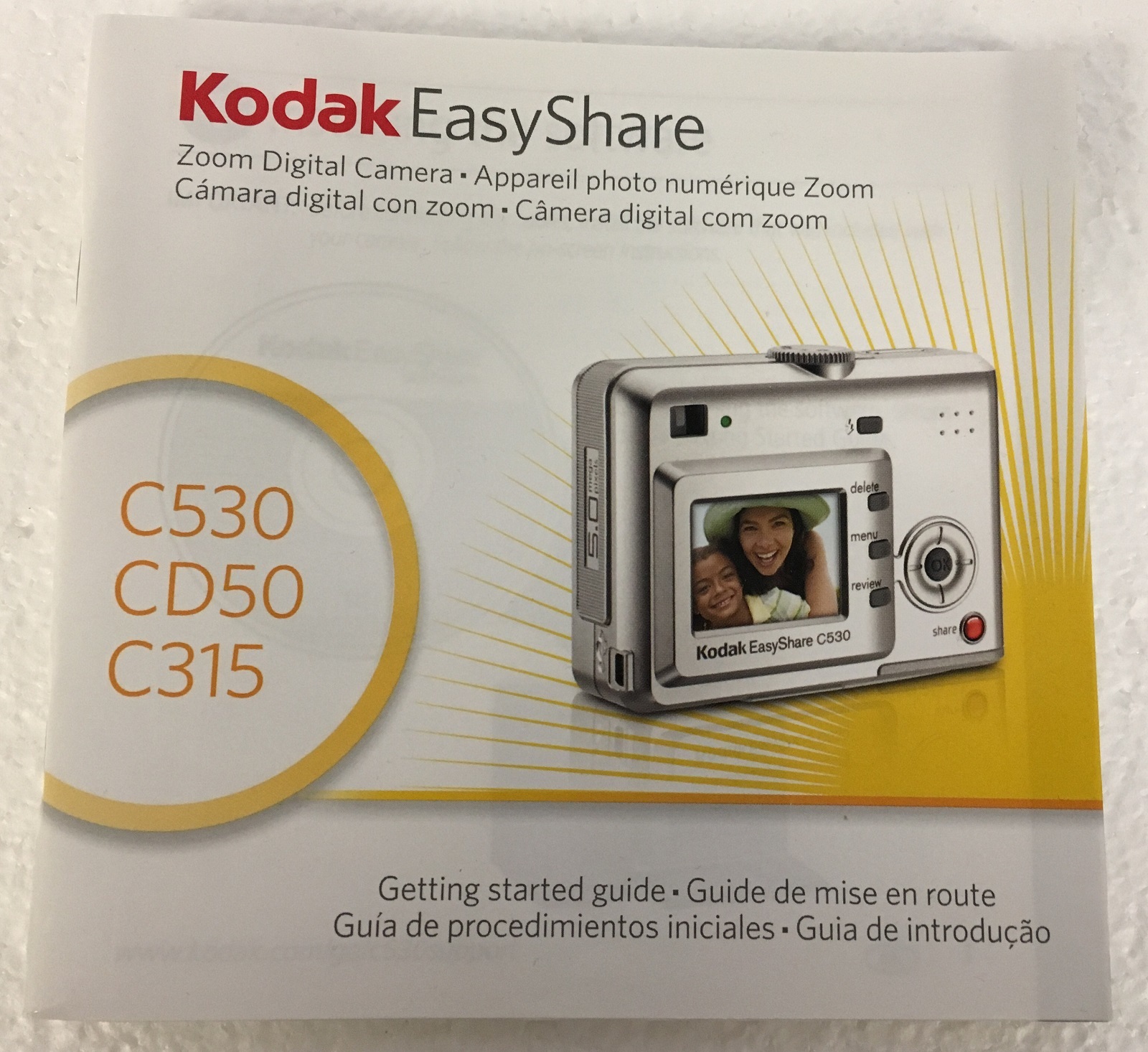Kodak C530 CD50 C315 Digital Camera Manual/User&#39;s Guide - $9.00