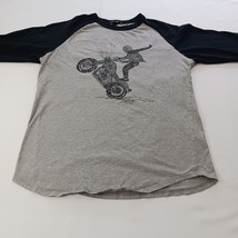 Sport-Tek NOMAD 615 Men's Gray & Black Cotton 3/4 Sleeve Reglan T-Shirt Size M image 7