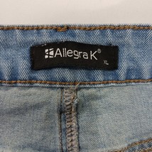 Allegra K Women's Denim Skirt Straight & Pencil Back Slit Blue Size XL image 3