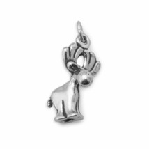 Oxidized Cute 3D Moose Neck Piece Charm Birthday Gift 925 Silver Women&#39;s Jewelry - £30.87 GBP
