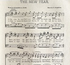 The New Year Holiday Sheet Music 1892 Victorian Voice And Piano Ephemera... - €21,60 EUR