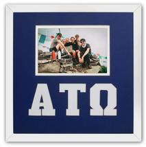 Alpha Tau Omega Fraternity Blue &amp; White 10x10 Licensed Photo Frame Holds 4x6 Pho - £20.58 GBP