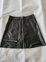 Nastygal Black Faux Leather Mini Skirt Size 2 - £10.97 GBP