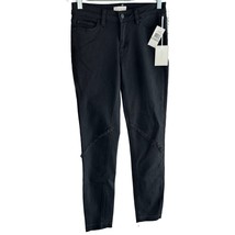 1.STATE Frayed Released Hem Skinny Black Jeans Womens sz 27 Super Wash D... - $29.10