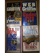 Lot of 4 W.E.B. Griffin Paperback Final Justice Line of Fire Under - FRE... - $186.88 MXN