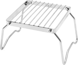 Dzrzvd Camp Grill With Foldable Legs, 304 Stainless Steel Grill Grate For Gas - £26.19 GBP