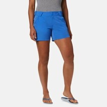 Womens M New NWT Columbia Bright Blue Hike Shorts Pockets UPF 30 Trail P... - $98.01