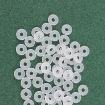 White Clear Silicone Rubber Bead Spacer Stopper For Charm Bracelets Earring Back - £4.80 GBP