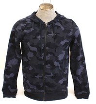 90 Degree Blue Camouflage Zip Front Hoodie Hooded Jacket Sweatshirt Men&#39;... - £63.15 GBP