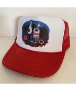 Vintage Hamm&#39;s Beer Hat Hamm&#39;s Beer Bear Trucker Hat snapback Red Party ... - $289.04 MXN