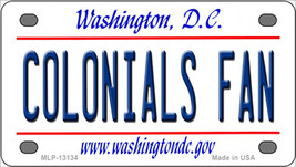Colonials Fan Washington DC Novelty Mini Metal License Plate Tag - £11.72 GBP